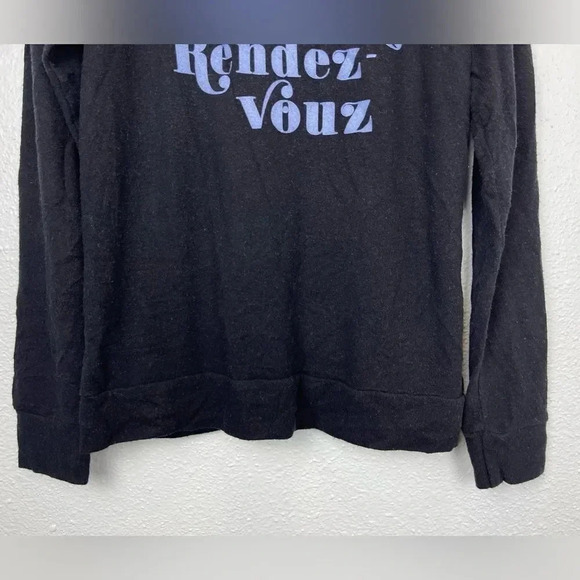 Chaser Sweatshirt Soft Pullover Medium Black Blue Coffee Lover Loungewear NWT - Picture 7 of 10